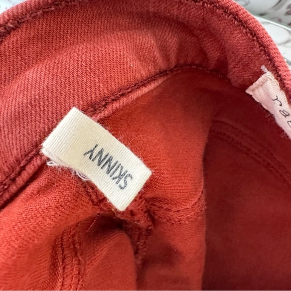 Rag & bone skinny jeans clay burgundy rusty orange red stretchy soft pants denim - Picture 10 of 10